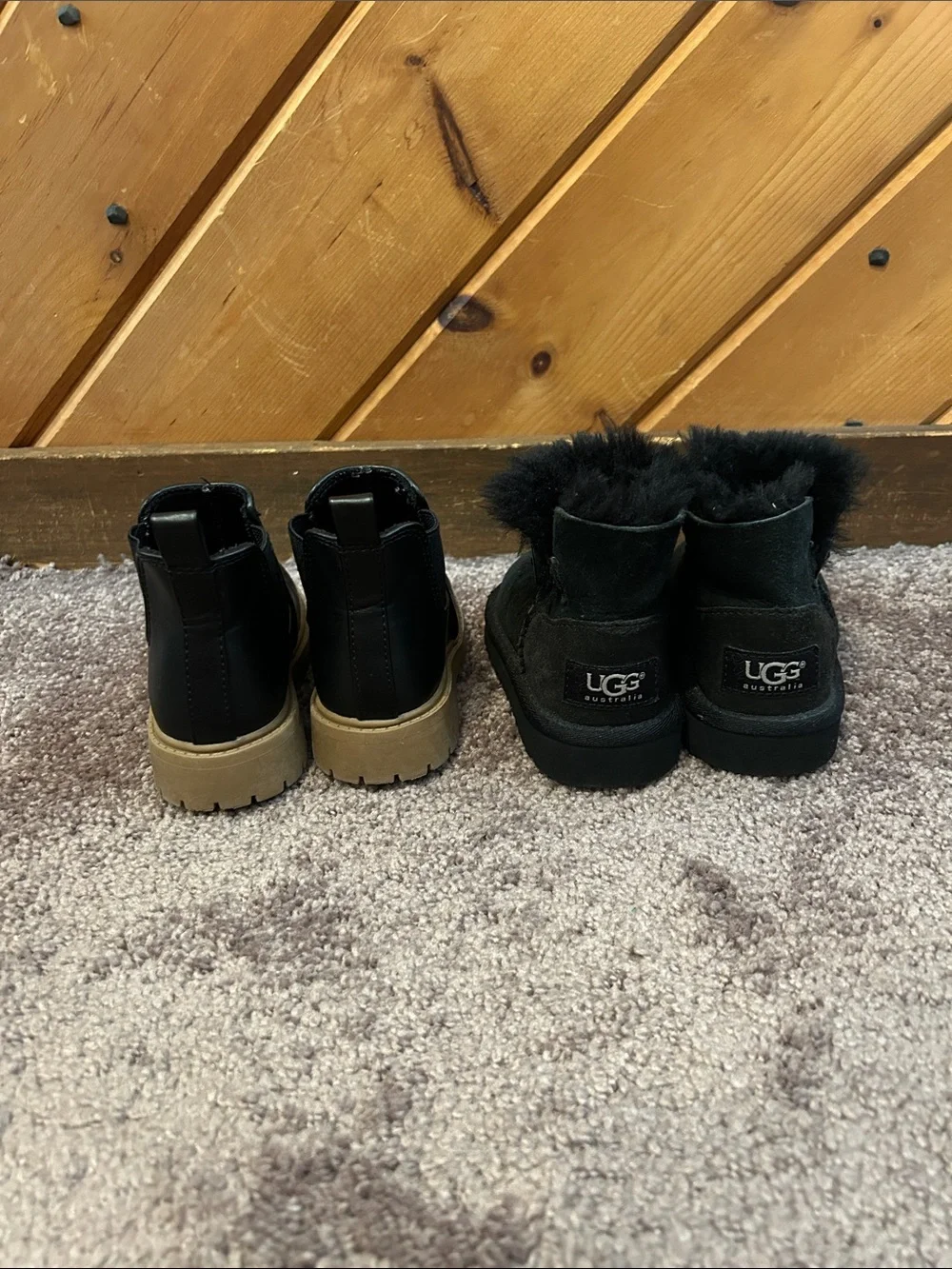 Toddler girls size 8 Old Navy Chelsea Boots & Ugg mini Bailey button boots